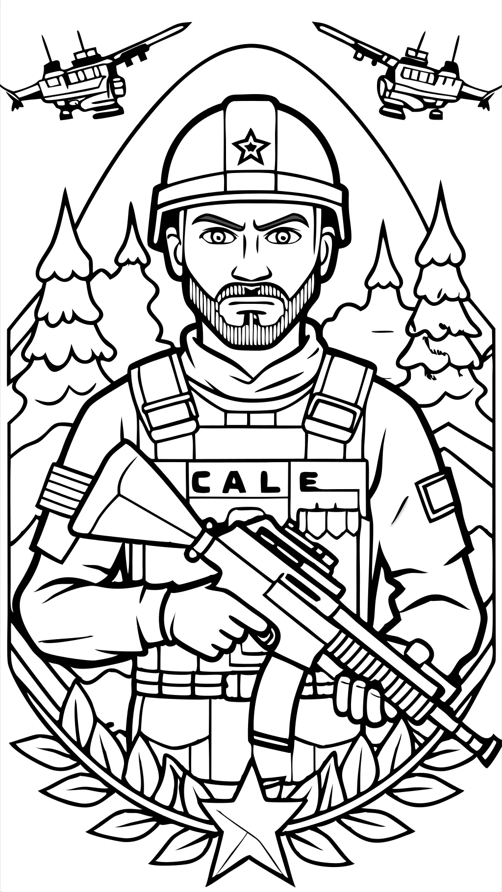 page de coloriage Call of Duty